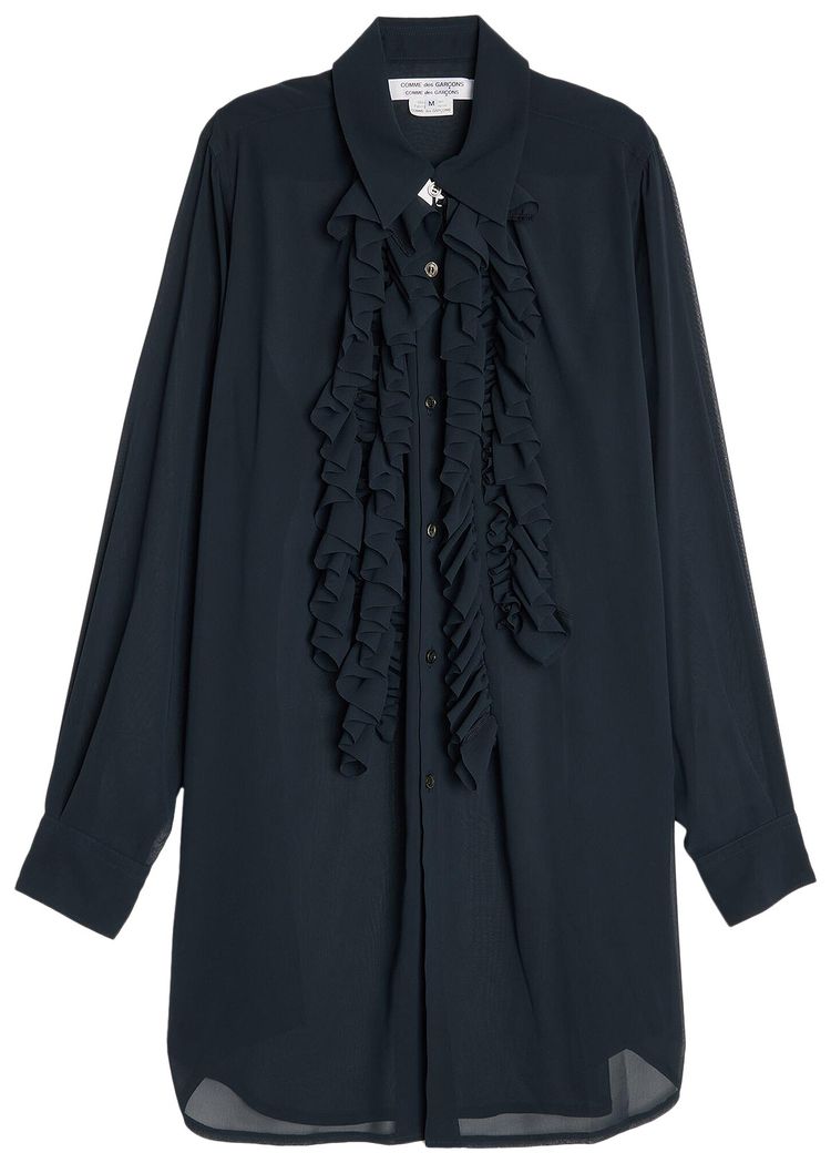 Comme des Garcons Georgette Shirt Navy