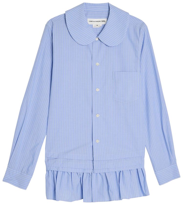 Comme des Garcons Girl Poplin Stripe Shirt BlueWhite
