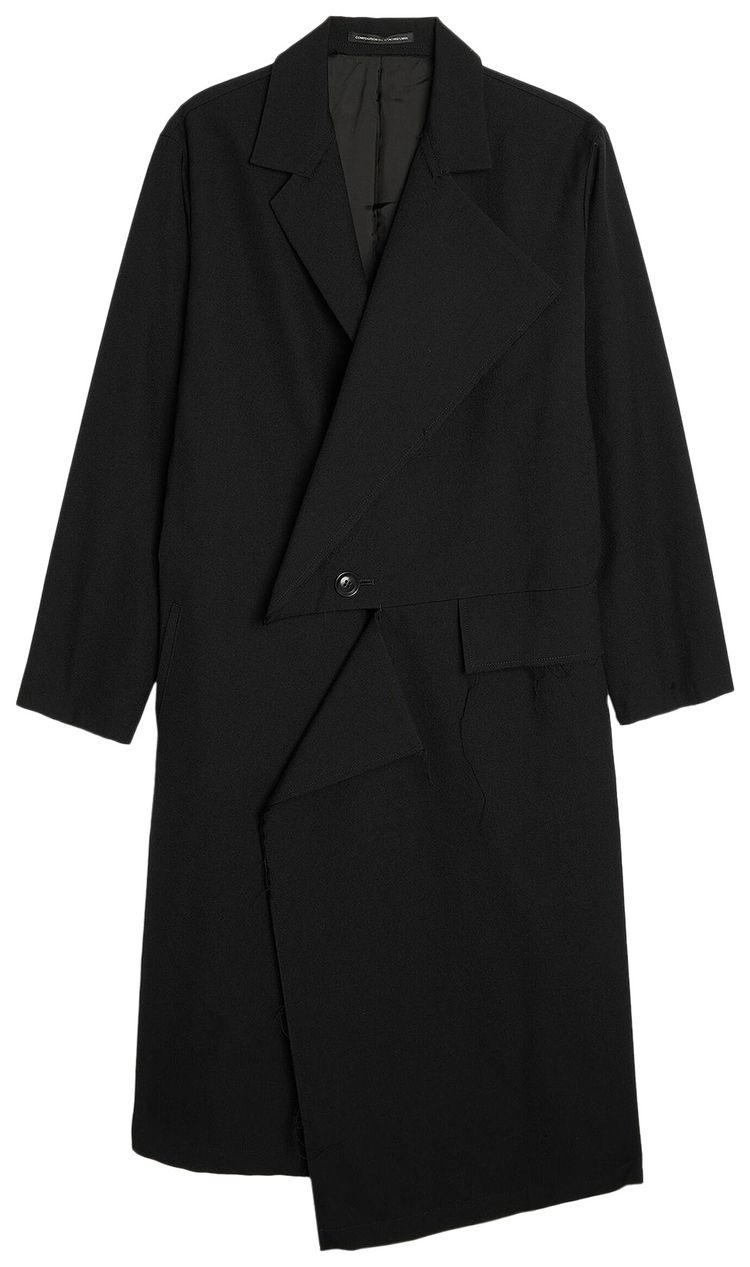 Ys Left Front Cut Coat Black