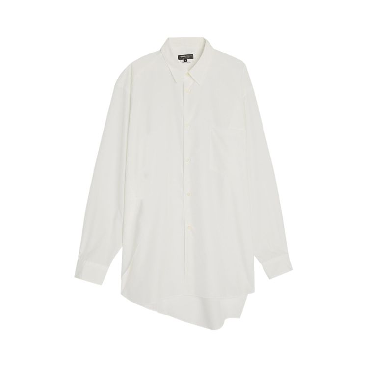 Comme des Garcons Homme Plus Polyester Spun Broad Thick Shirt White