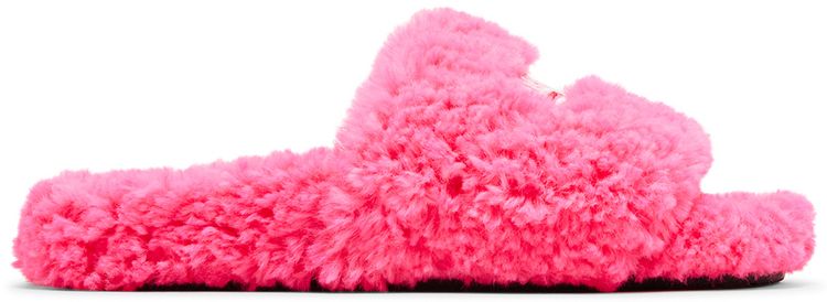 Balenciaga Wmns Furry Slides Faux Fur   Hot Pink