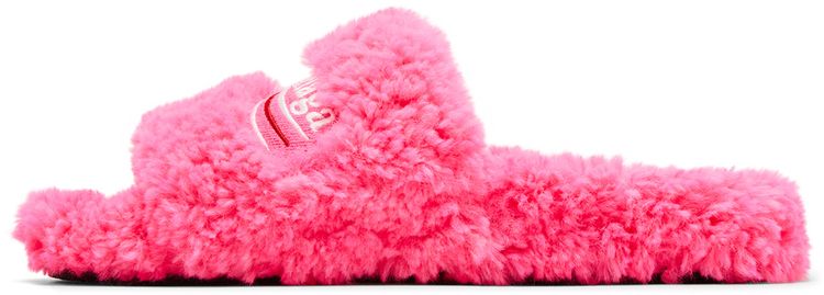 Balenciaga Wmns Furry Slides Faux Fur   Hot Pink