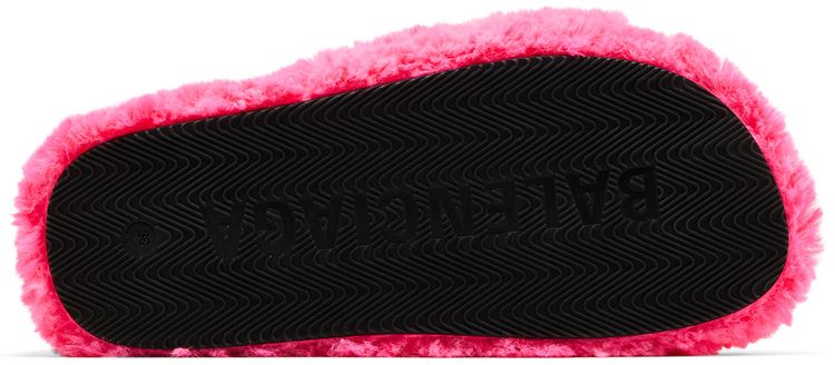 Balenciaga Wmns Furry Slides Faux Fur   Hot Pink