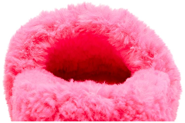 Balenciaga Wmns Furry Slides Faux Fur   Hot Pink