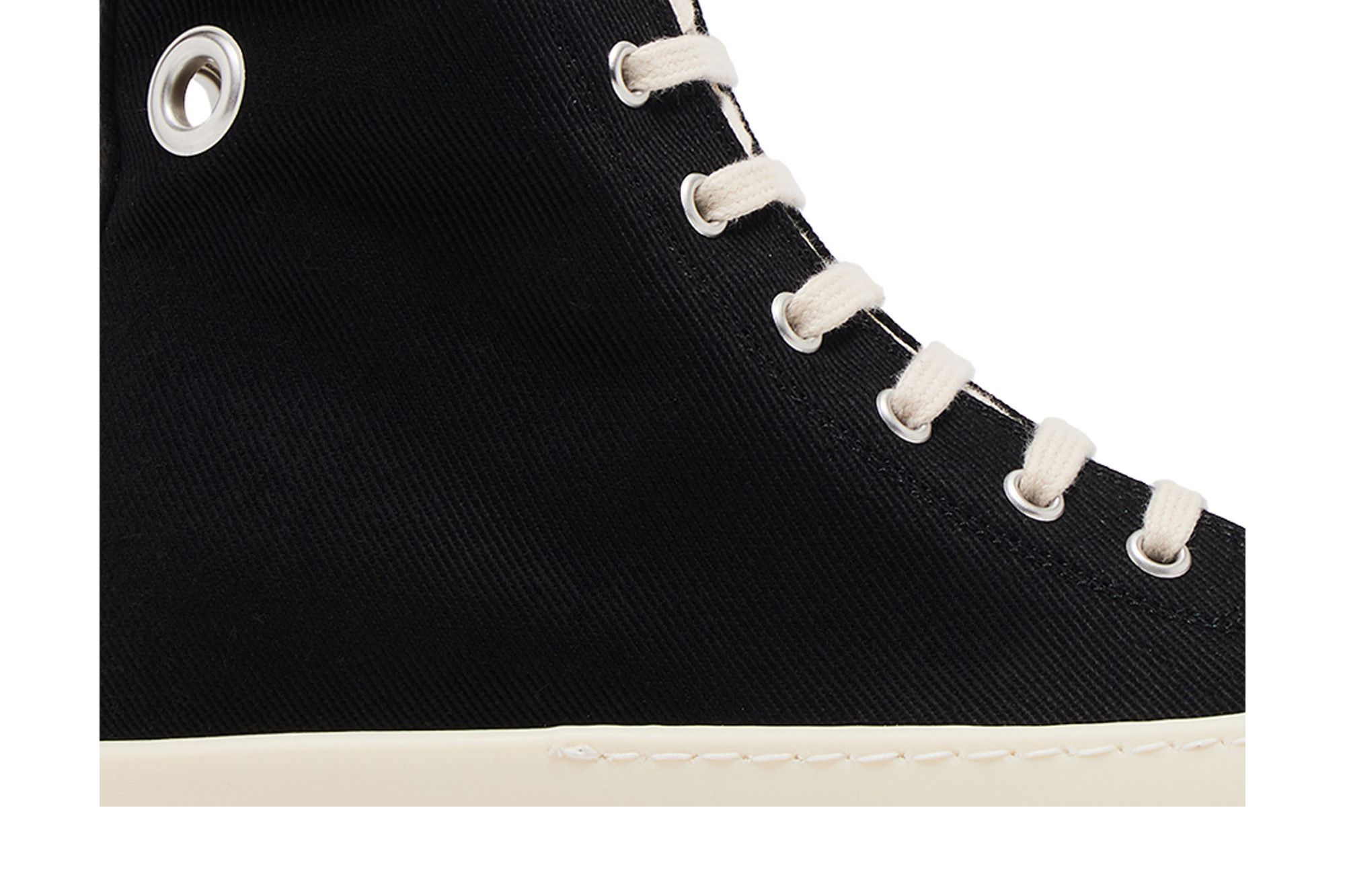 RICK OWENS DRKSHDW BLACK MILK SLASHED FOGACHINE HIGH TOP