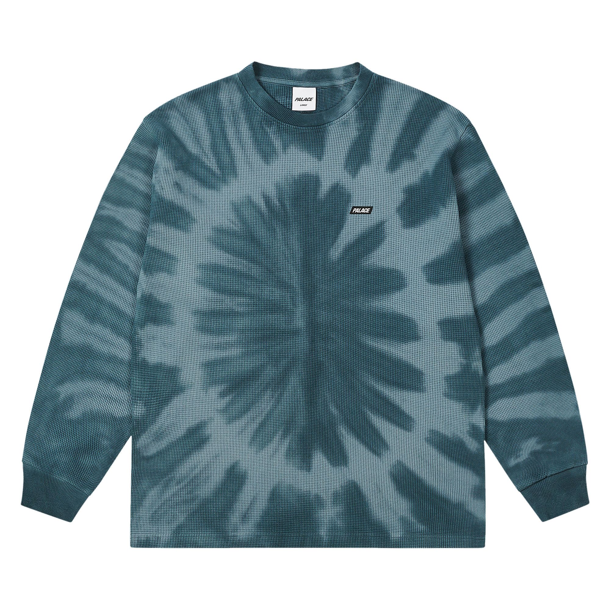 Buy Palace Tie-Dye Waffle Long-Sleeve 'Navy' - P27ES062 | GOAT