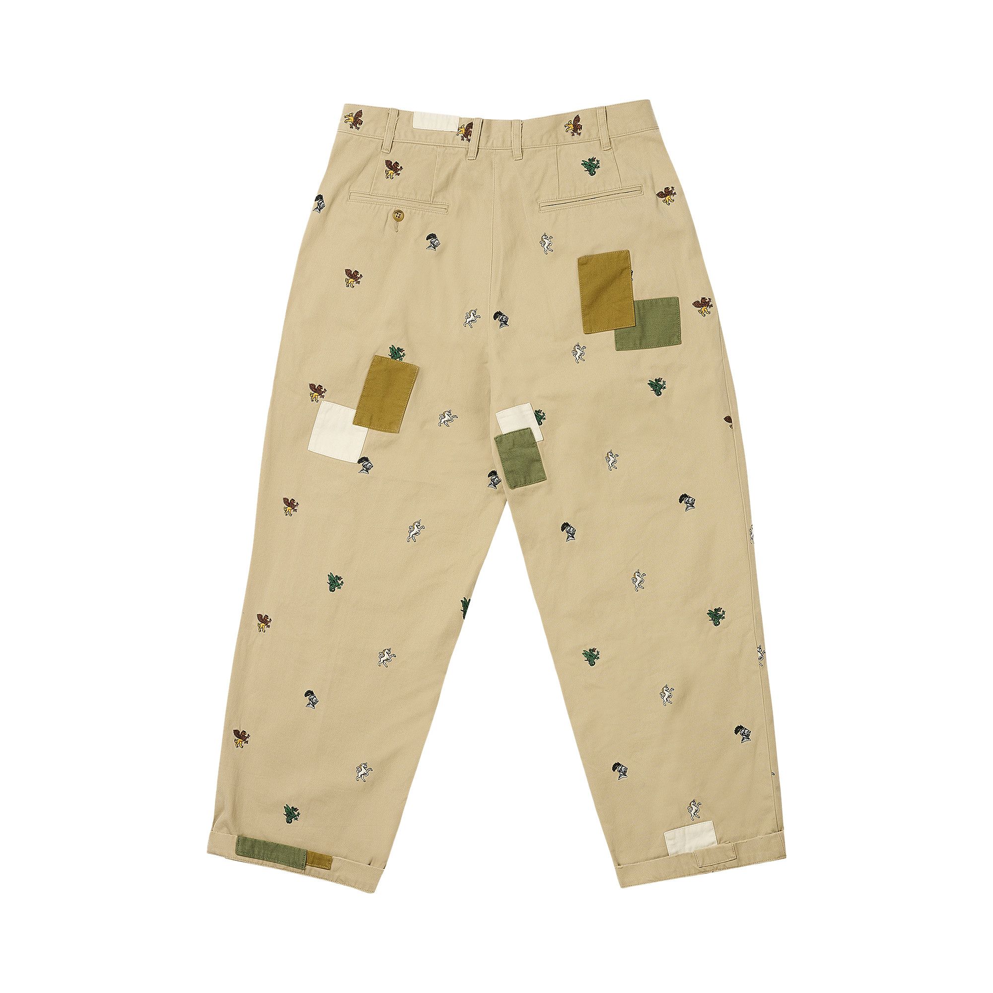 魅力の Buy Palace 'Beige Trousers Twill Pleated Plus Beams x パンツ