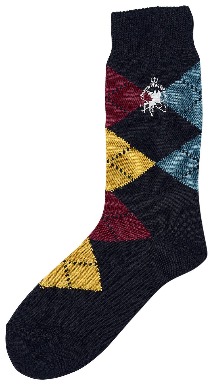 Palace x Beams Plus Argyle Socks Jet Black