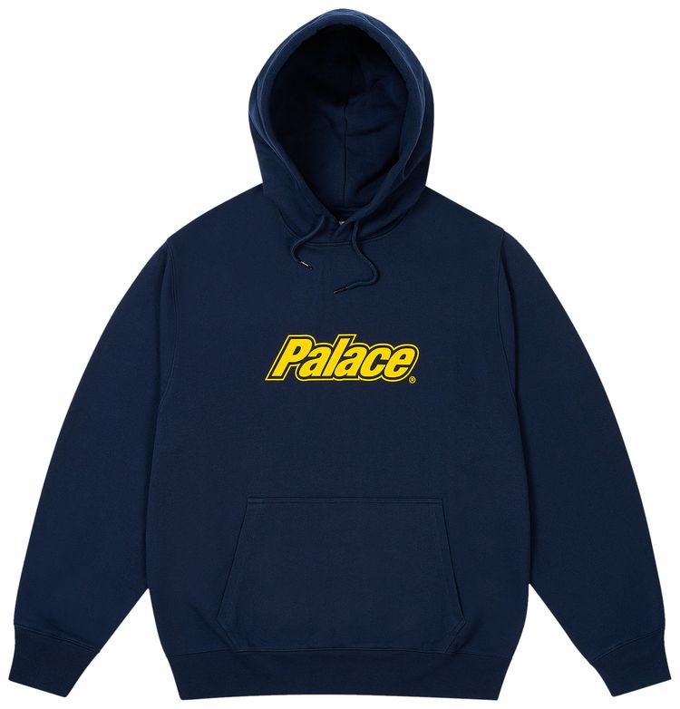 Palace Border Logo Hood Navy