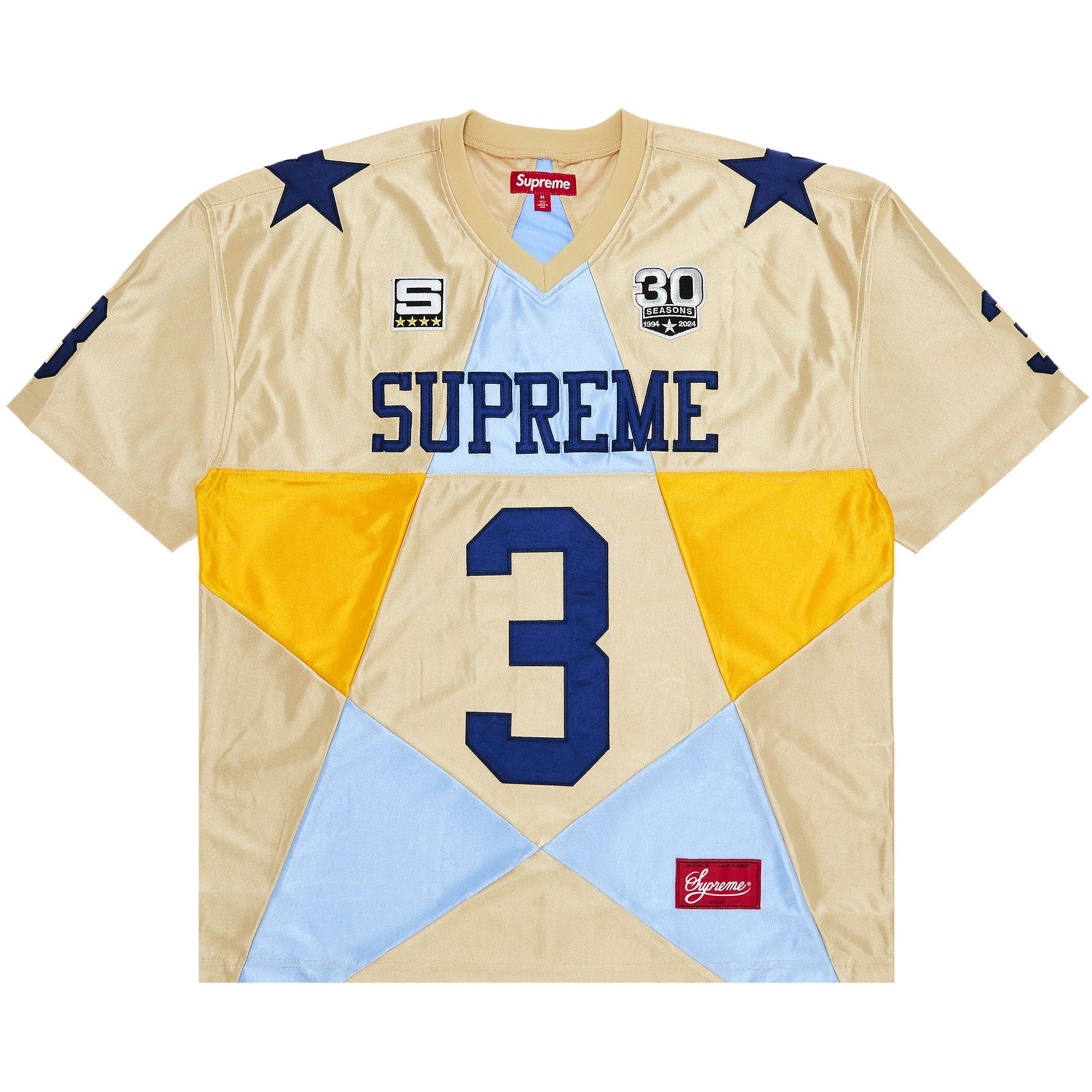 Size l Supreme Star Football Jersey 'Gold'