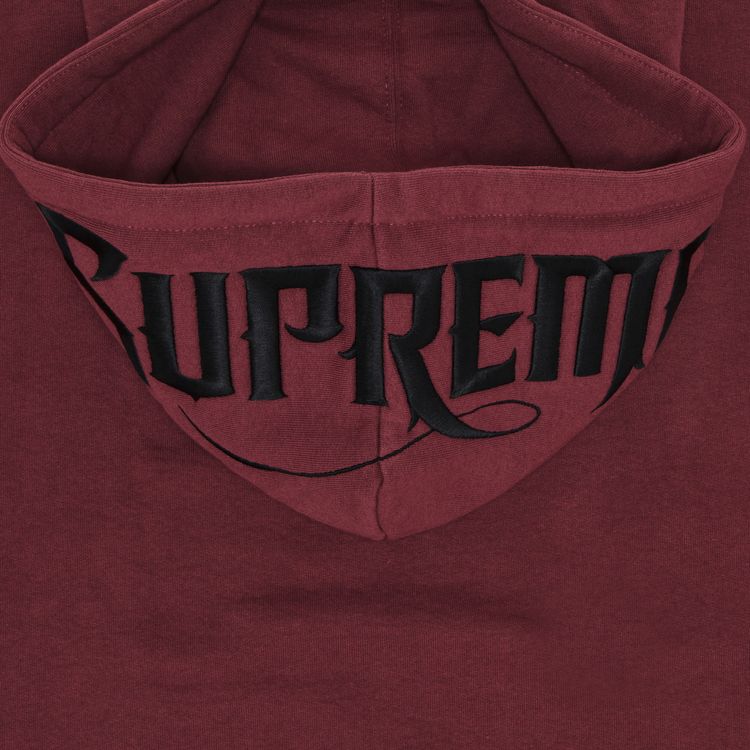 Supreme Mister Cartoon Zip Up Hooded Sweatshirt Plum