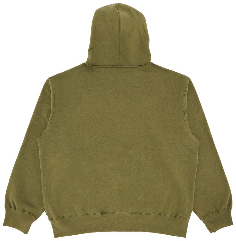 Supreme Mister Cartoon Zip Up Hooded Sweatshirt Light Olive