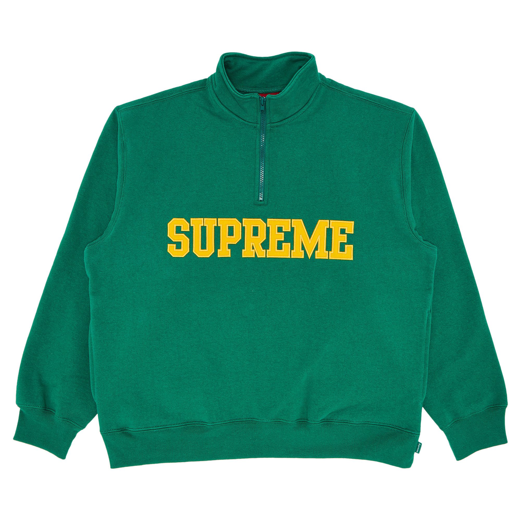 【SUPREME】COLLEGIATE HALF ZIP PULLOVER LIGHT PINE - 24FW SUPREME】COLLEGIATE HALF ZIP PULLOVER LIGHT PINE - 24FW