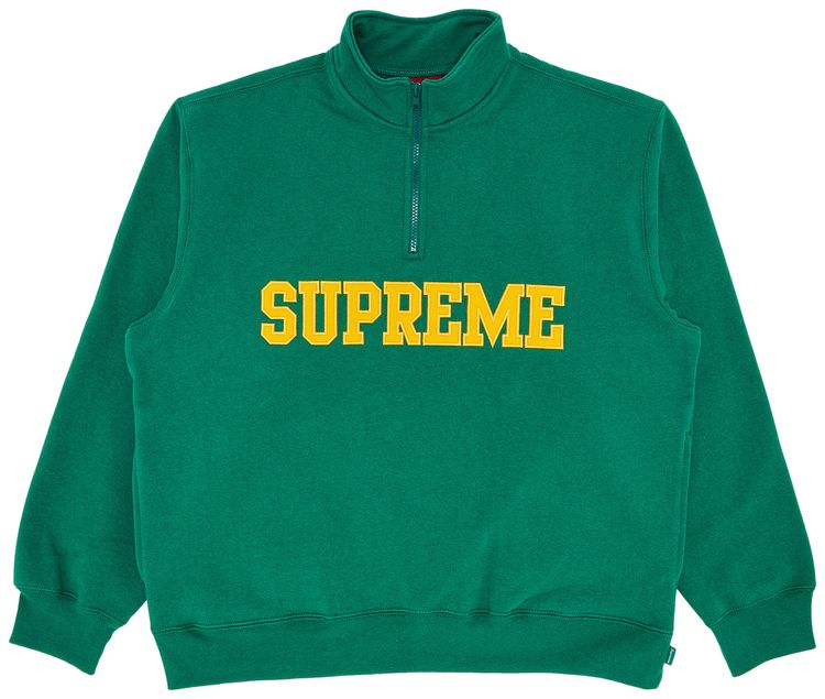 Supreme Collegiate Half Zip Pullover Light Pine