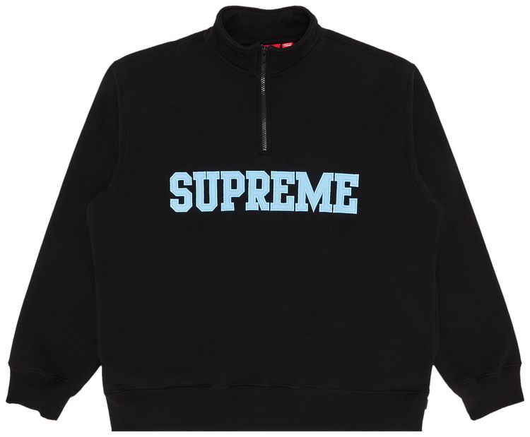 Supreme Collegiate Half Zip Pullover Black
