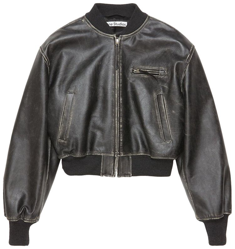 Acne Studios Leather Jacket Black