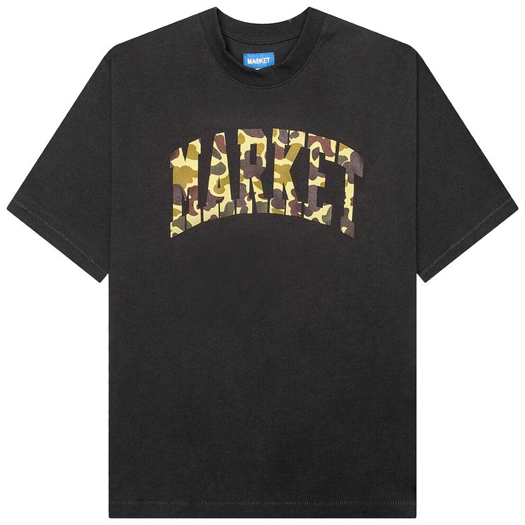 Market Duck Camo Arc T Shirt Washed Black