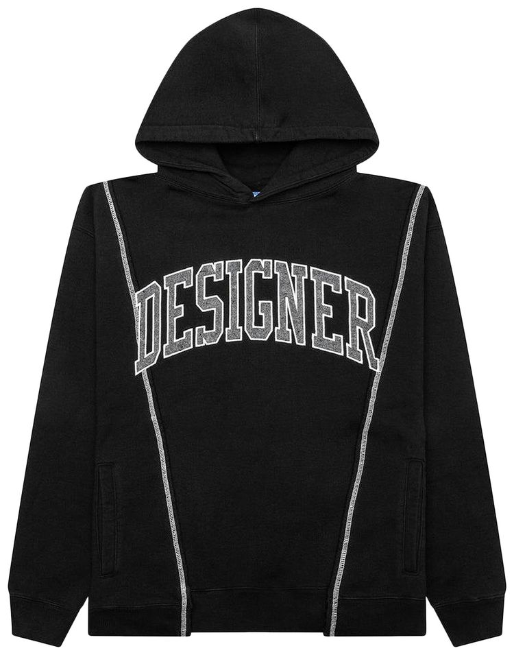 Market Designer Split Hoodie Washed Black