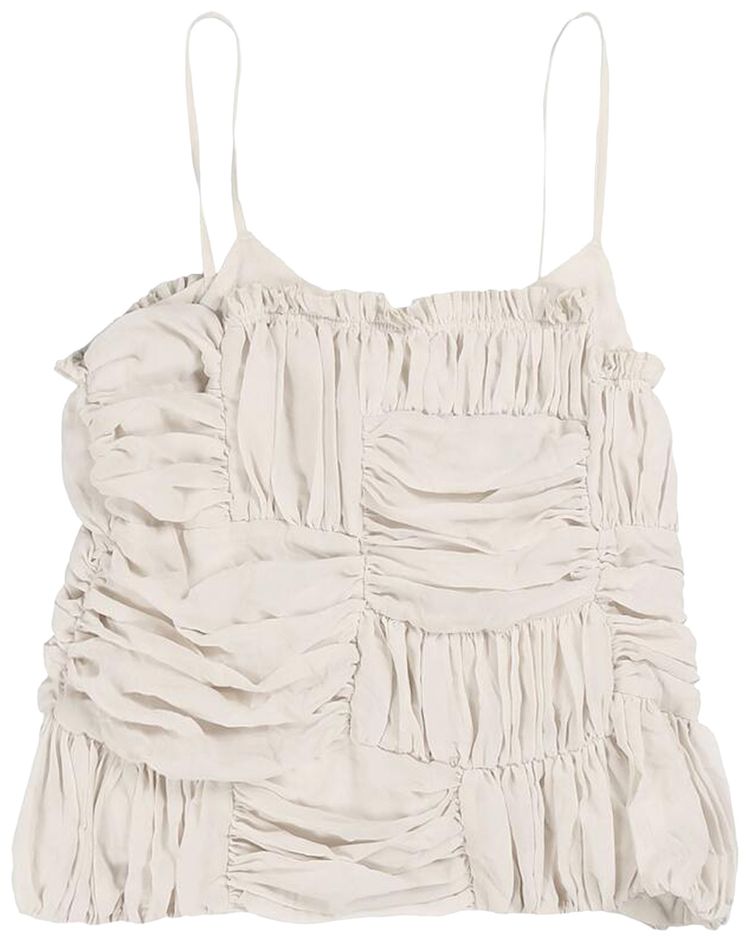Comme des Garcons Camisole Pleated Vest Beige