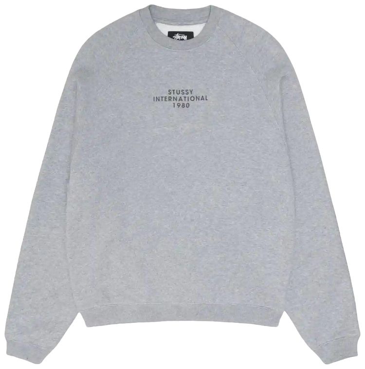 Stussy Raglan Sleeve Crew Grey Heather
