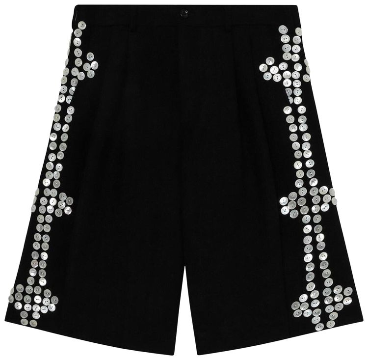 Comme des Garcons Straight Leg Shorts Black