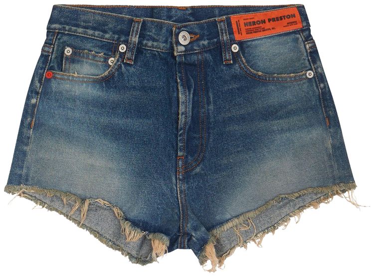 Heron Preston Denim Shorts Vintage Blue