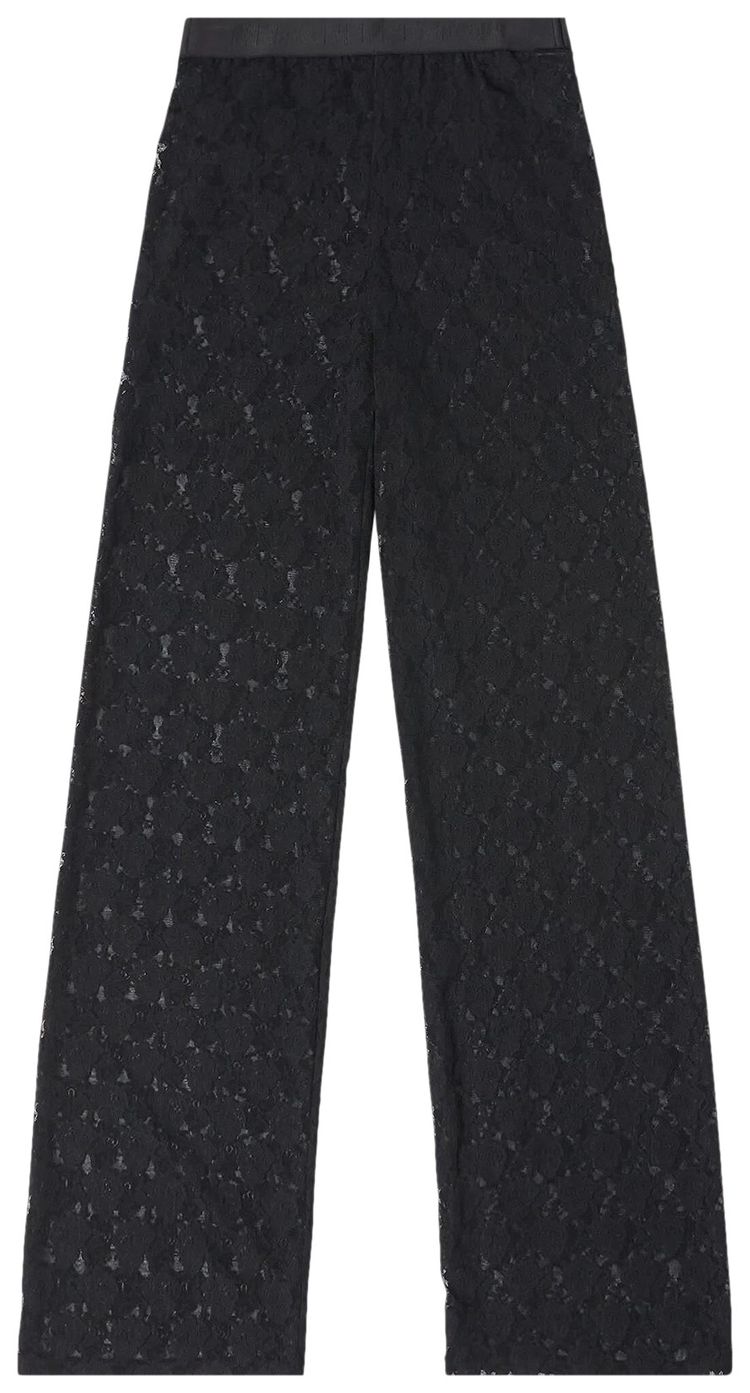 Heron Preston Lace Wide Leg Trousers Black