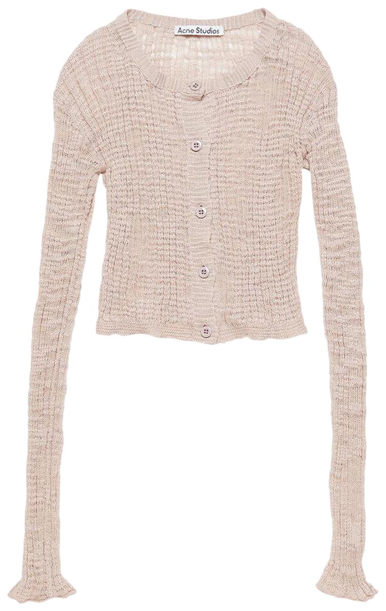 Acne Studios Wide Rib Cardigan Dusty Pink