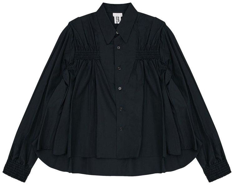 Comme des Garcons Symmetric Wrinkle Blouse Black