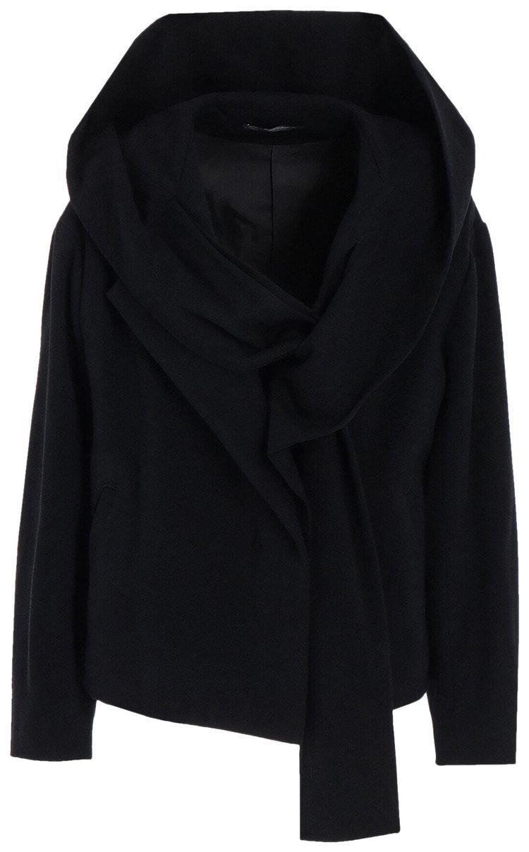 Ys Stretch Flannel Hoodie Jacket Black