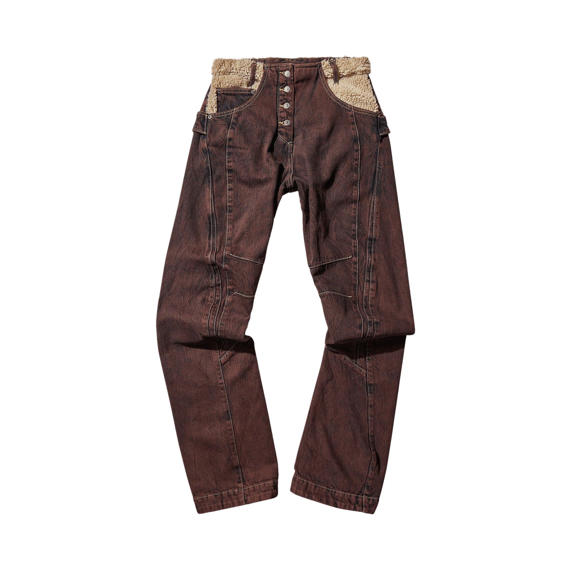 Buy Levi's x Kiko Kostadinov Sherpa Trim Jeans 'Overdyed Brown