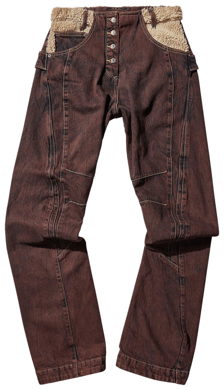 Levis x Kiko Kostadinov Sherpa Trim Jeans Overdyed Brown