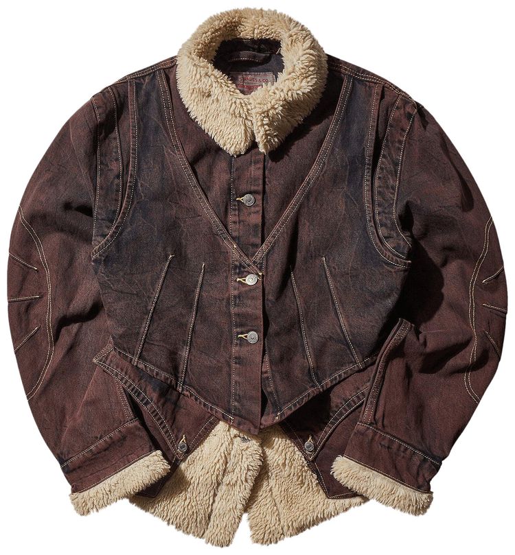 Levis x Kiko Kostadinov Layered Combo Jacket Overdyed Brown
