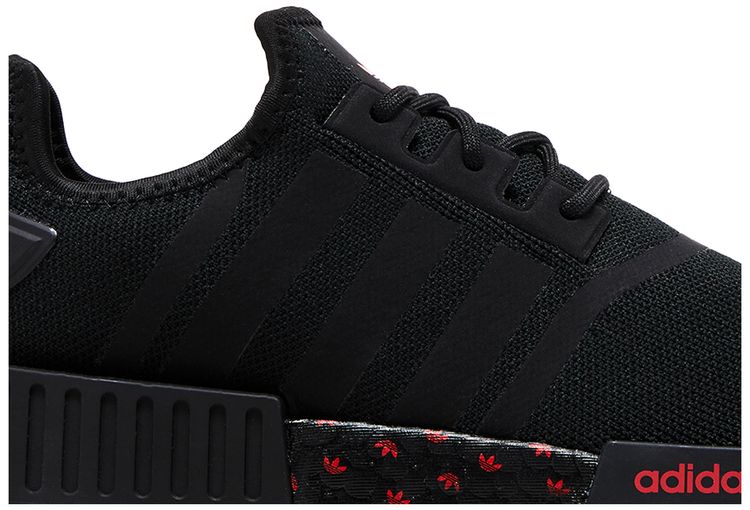 NMD R1 Black Scarlet Trefoil Midsole