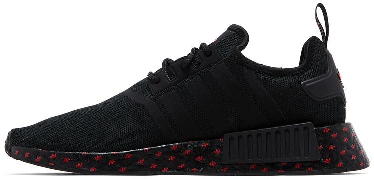 NMD R1 Black Scarlet Trefoil Midsole