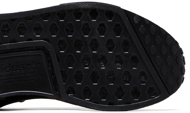 NMD R1 Black Scarlet Trefoil Midsole