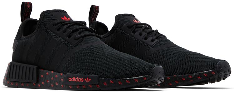 NMD R1 Black Scarlet Trefoil Midsole