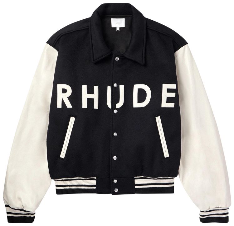Rhude Collegiate Jacket BlackCream