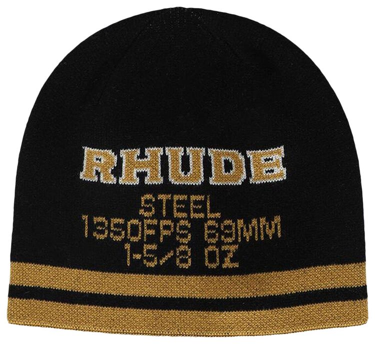 Rhude Steel Beanie BlackYellow
