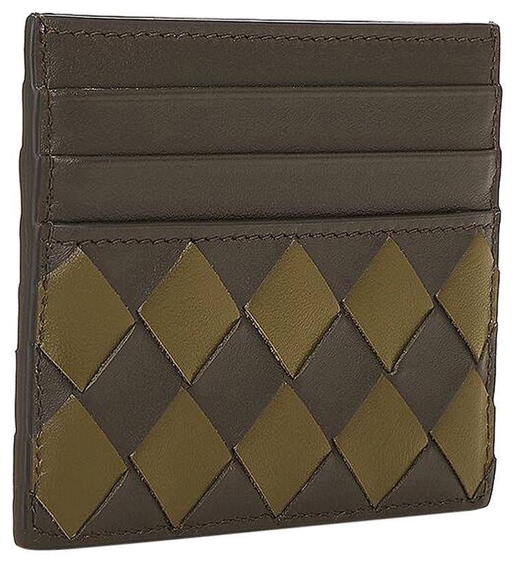 Bottega Veneta Intrecciato Credit Card Case KhakiOlive Oil