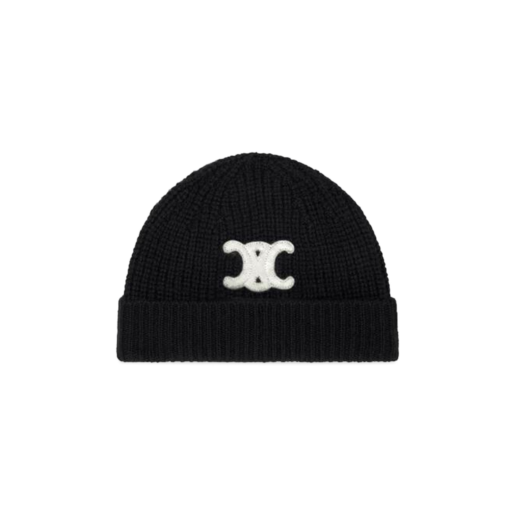 Buy CELINE Triomphe Beanie 'Black' - 2AA32384D 38NO | GOAT