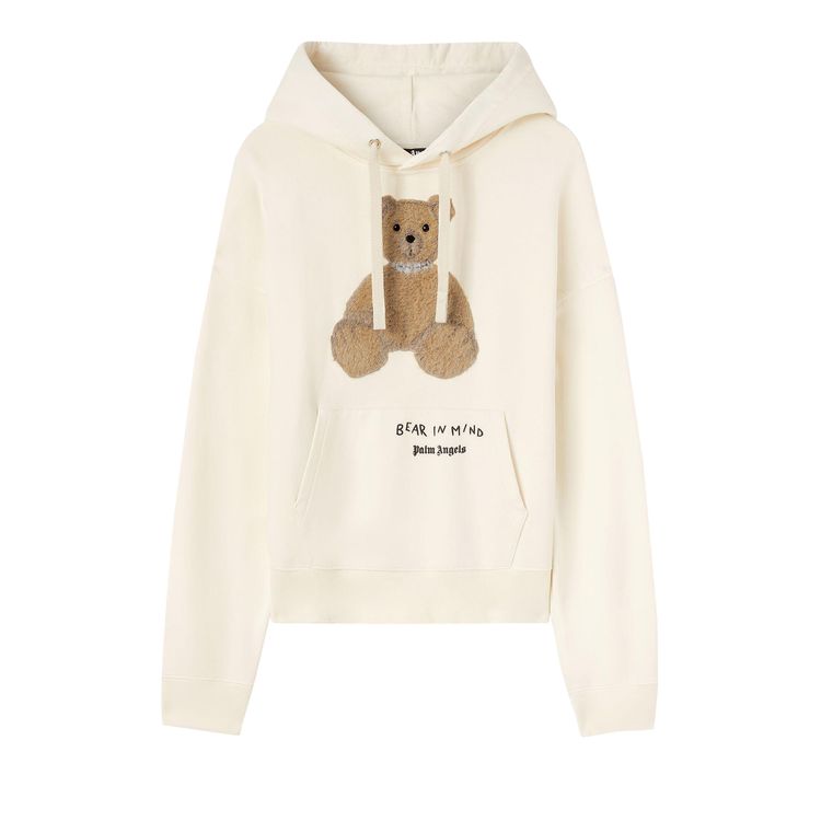 Palm Angels Bear In Mind Hoodie Off WhiteBrown