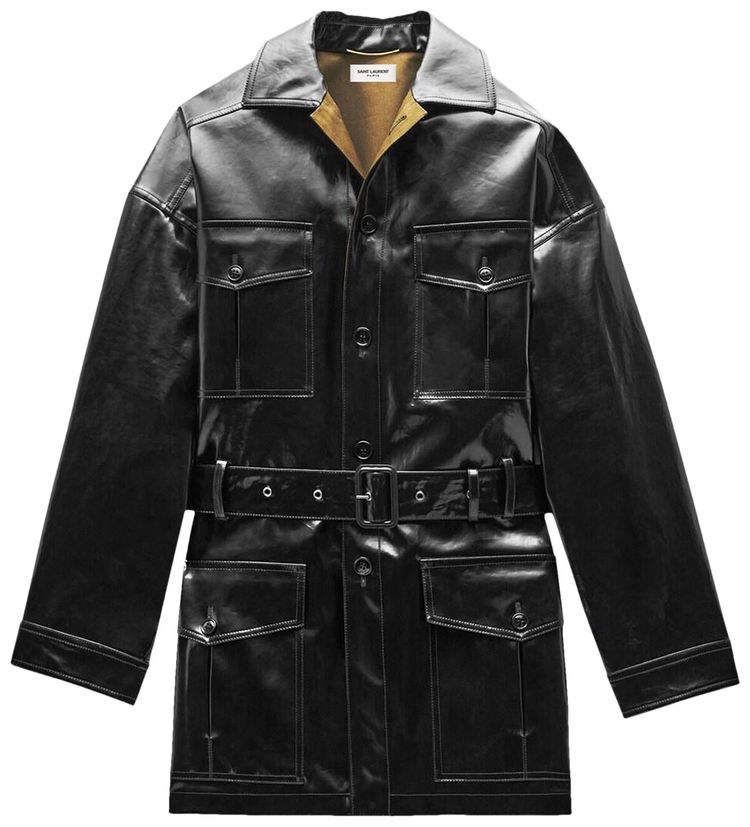 Saint Laurent Saharienne Jacket BlackKhaki