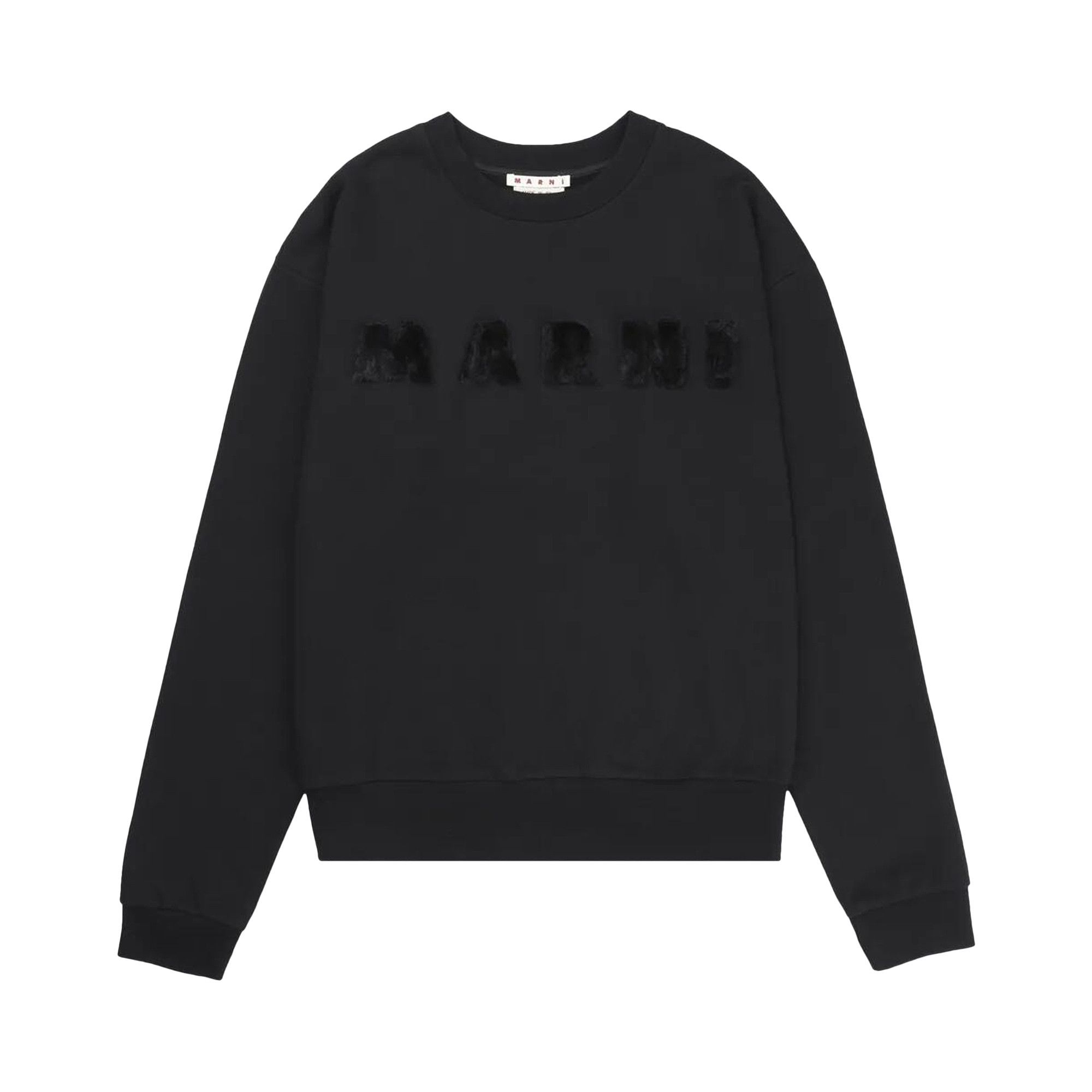 MARNI フェイクファー ロゴ トレーナー FUMU0074X3-UTC269-00C29 MARNI マルニ パフィーエンボスロゴ スウェット FUMU0074X3