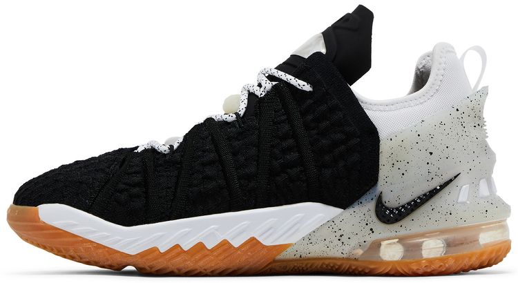 Nike LeBron 18 GS Black White Gum
