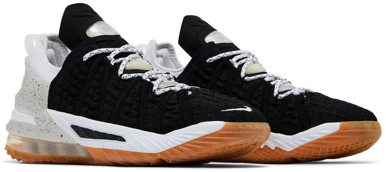 Nike LeBron 18 GS Black White Gum