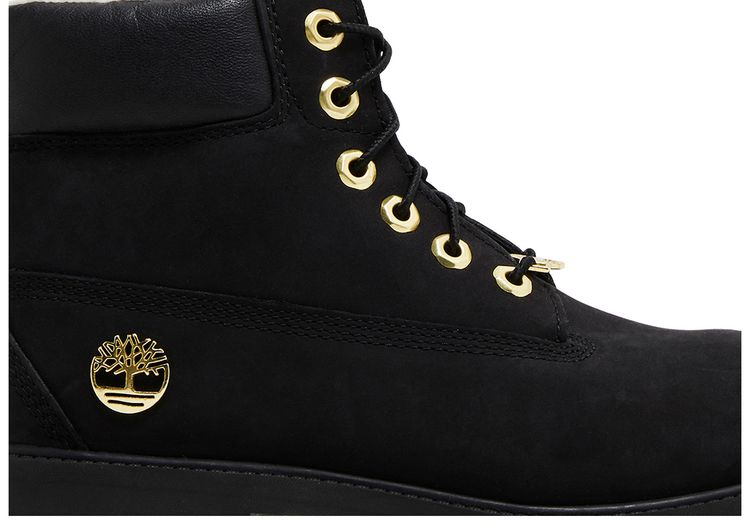 Timberland 6 Inch Premium Shearling Waterproof Boot Junior Black Gold