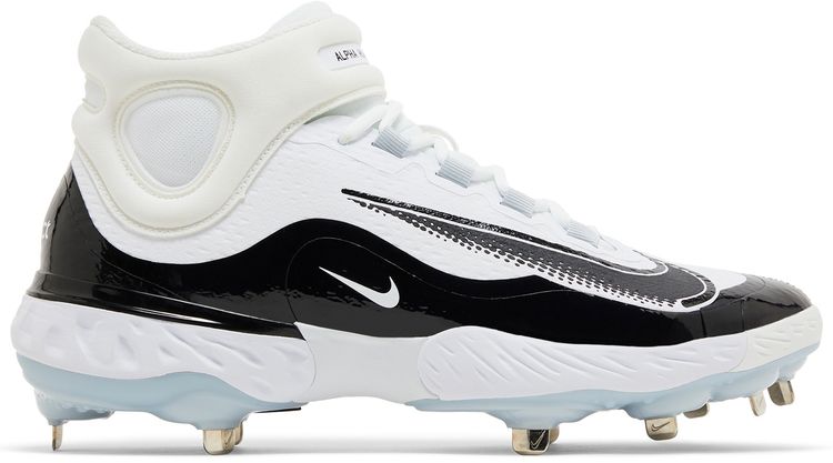 Nike Alpha Huarache Elite 4 Mid White Black Blue Tint