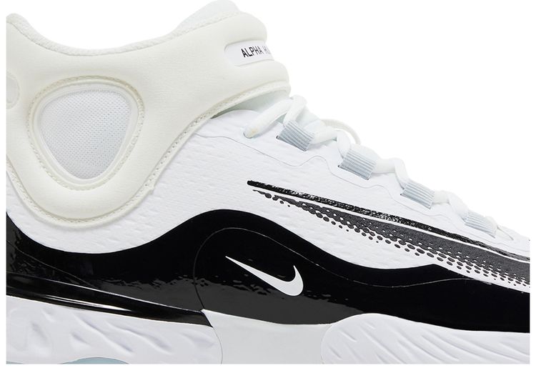 Nike Alpha Huarache Elite 4 Mid White Black Blue Tint