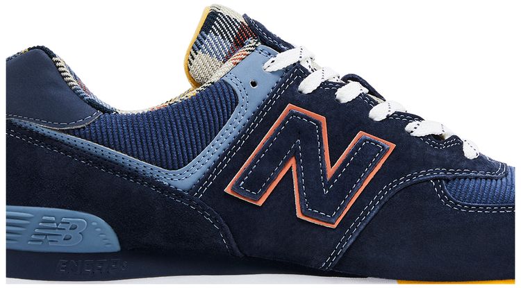 New Balance 574 Dark Blue Plaid